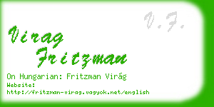 virag fritzman business card